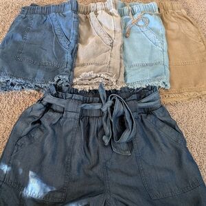 Time and Tru Women's Denim Shorts Set